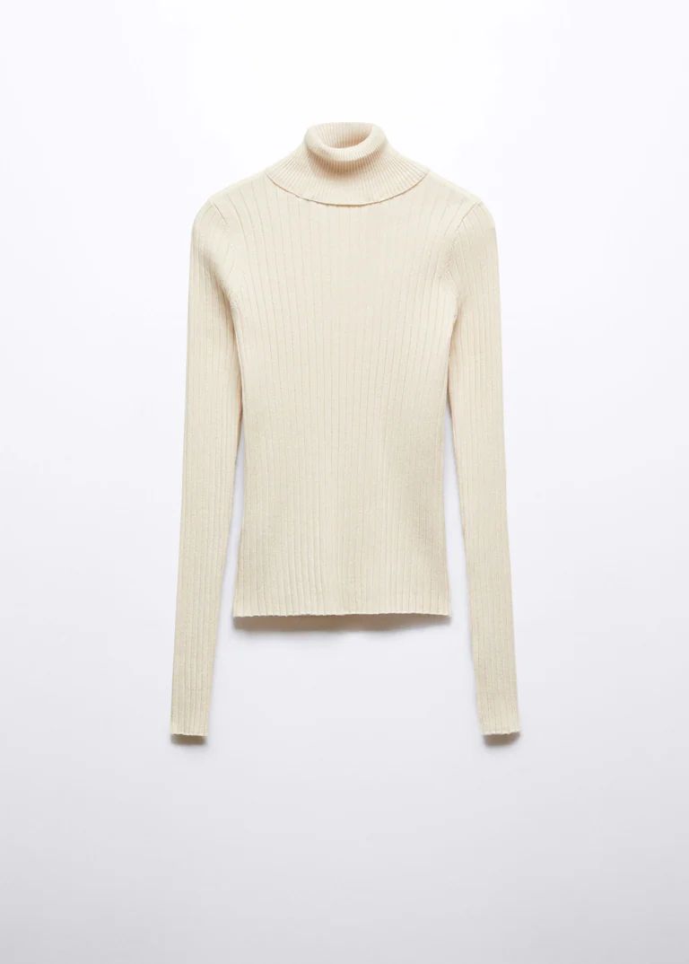 High collar ribbed knit  sweater -  Women | Mango United Kingdom | MANGO (UK)