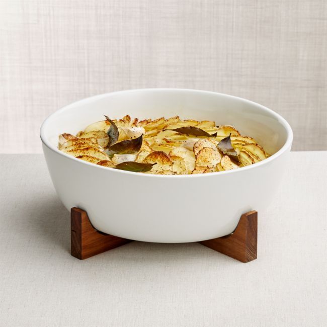 Oven to Table Serving Bowl with Trivet | Crate & Barrel