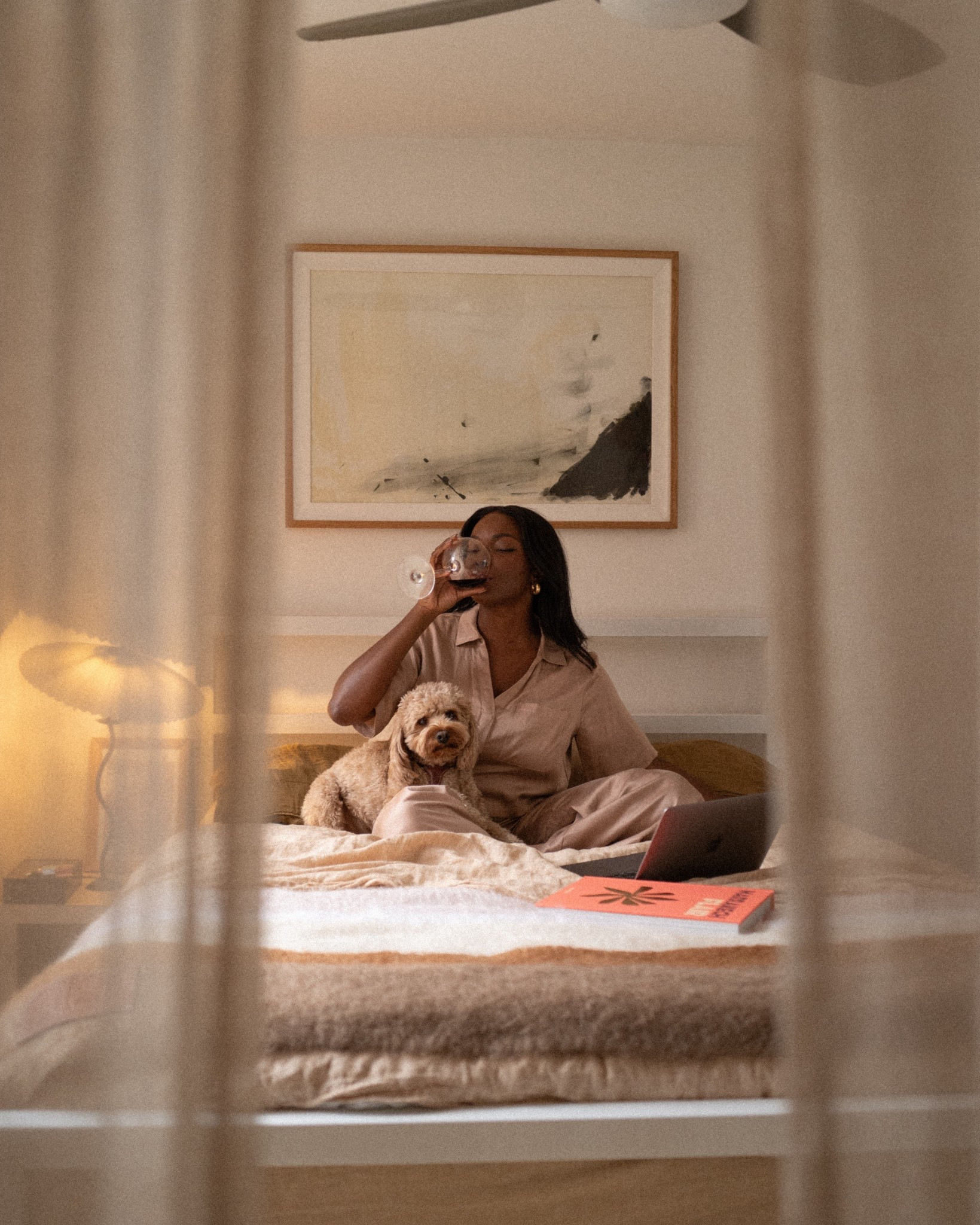 cozy at home 🥰 linen bedding, mohair throw blanket, soft lighting, satin pajamas and slow mornings 

#LTKHome #LTKdayinmylife #LTKootd