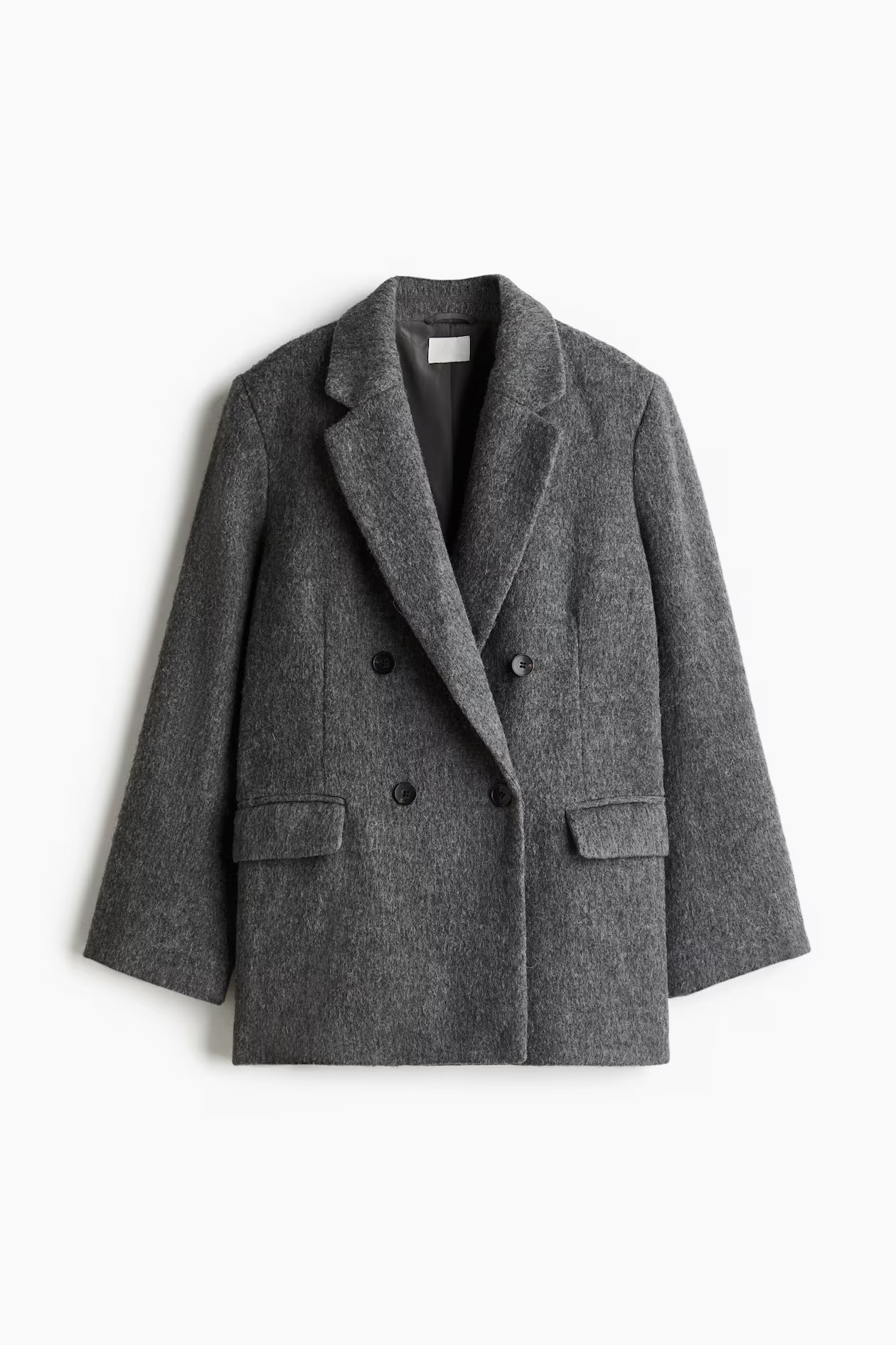 Wool-Blend Jacket - Dark gray melange - Ladies | H&M US | H&M (US + CA)