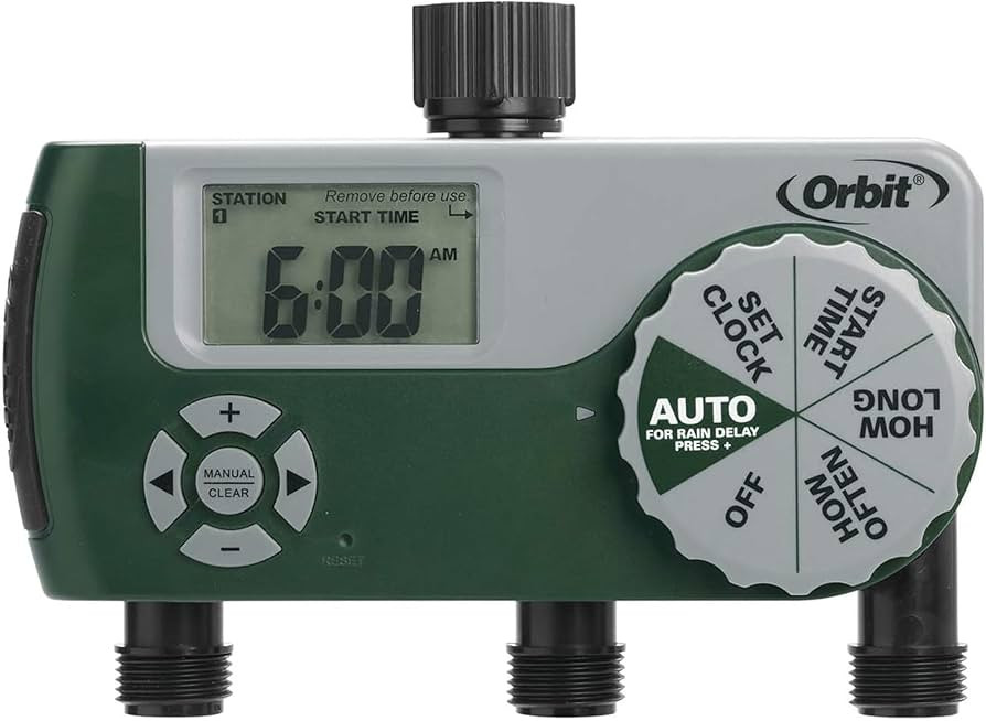 Orbit 56082 3-Outlet Hose Watering Timer, Green (3 Outlet) | Amazon (US)