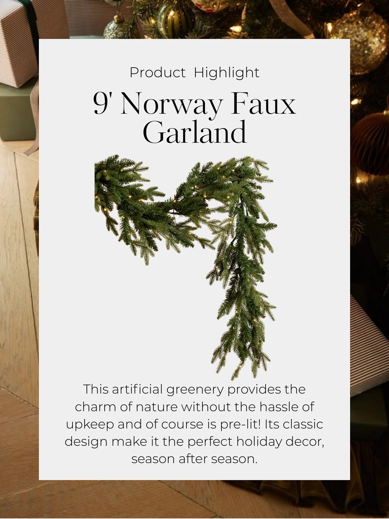 The 9’ Norway Faux Garland from McGee & Co. is the definition of effortless charm. Pre-lit and full of natural beauty, it brings the look of fresh greenery without the hassle of constant upkeep. Draped over a mantle, woven along a staircase, or styled on a dining table, this piece is versatile enough to carry you through the holiday season—and beyond. A timeless staple you’ll use year after year!

#McGeeAndCo #HolidayDecor #FauxGarland #TimelessDesign #SeasonalDecor #HomeDecorInspo #InteriorStyling #MerryAndBright

#LTKSeasonal #LTKHome