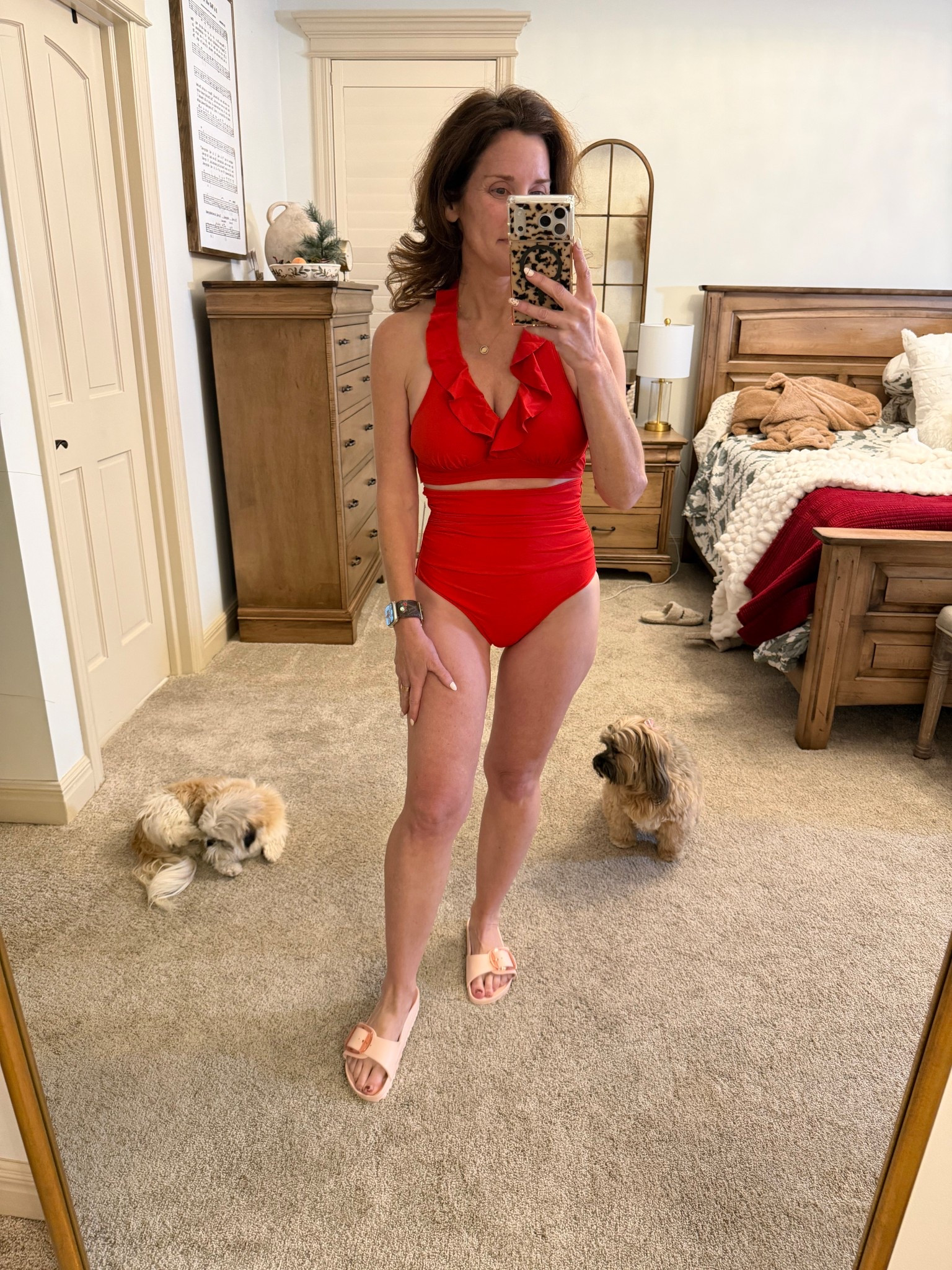 Cupshe 2 piece red suit perfect for holiday resort travels - wearing a size small in both top and bottom  

#LTKFindsUnder50 #LTKOver40 #LTKTravel