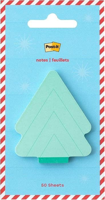 Post-it Jingle Sticky Notes, Christmas Tree Design, 2 in. x 2.5 in., 1 Holiday Tree-Shaped Christ... | Amazon (US)