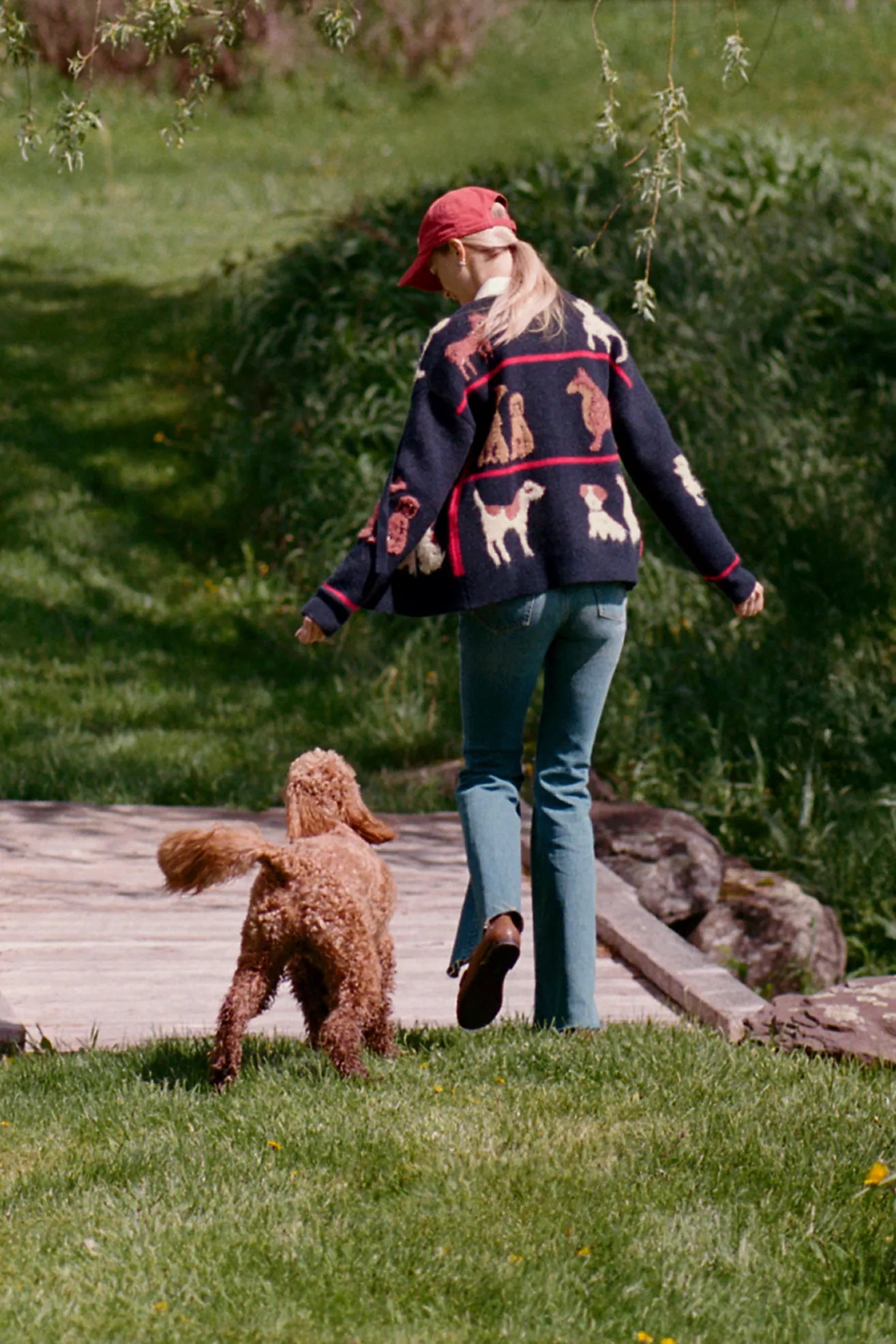 Maeve Dogs Tie-Front Cardigan Sweater | Anthropologie (US)