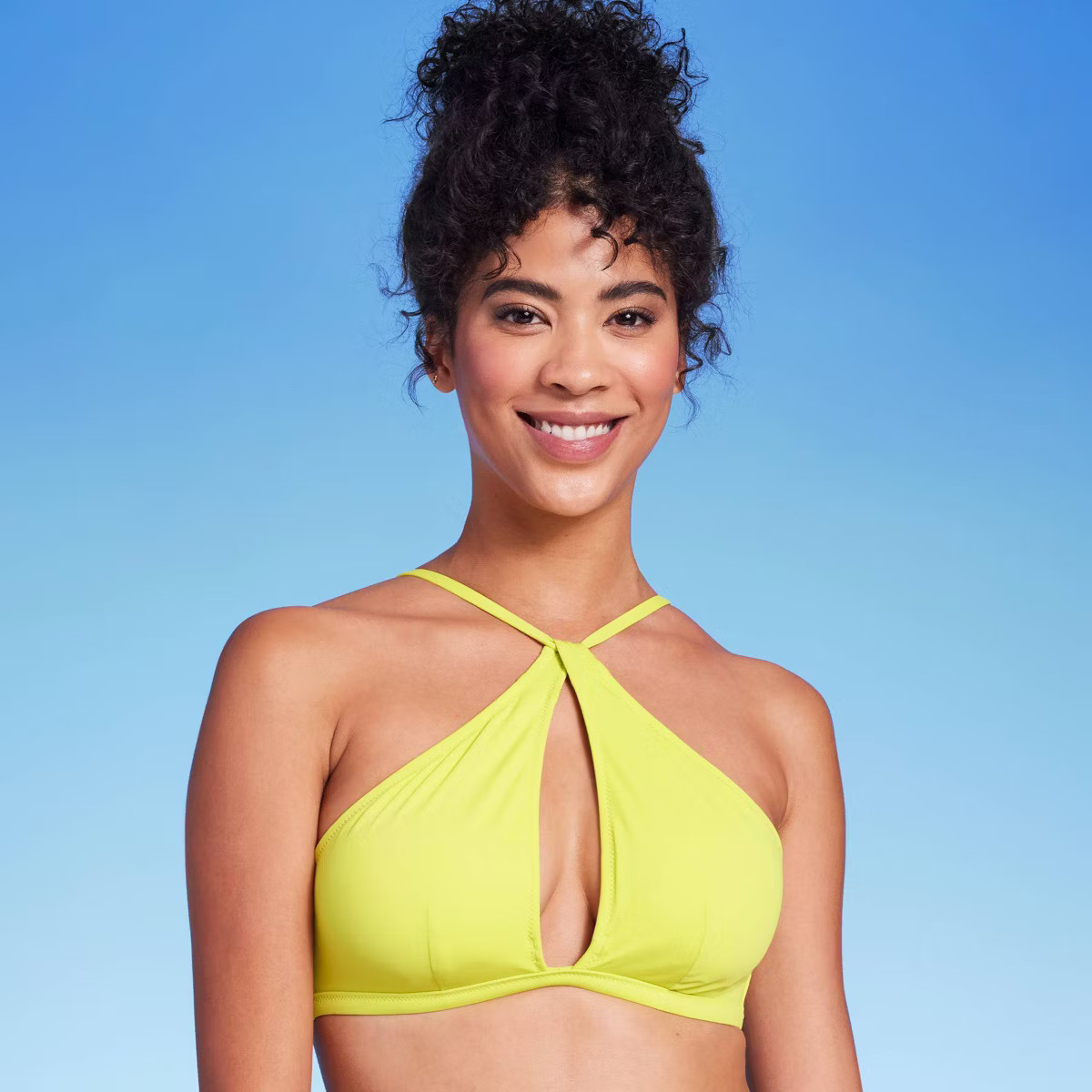 Women's Longline Keyhole Halter Bikini Top - Shade & Shore™ | Target
