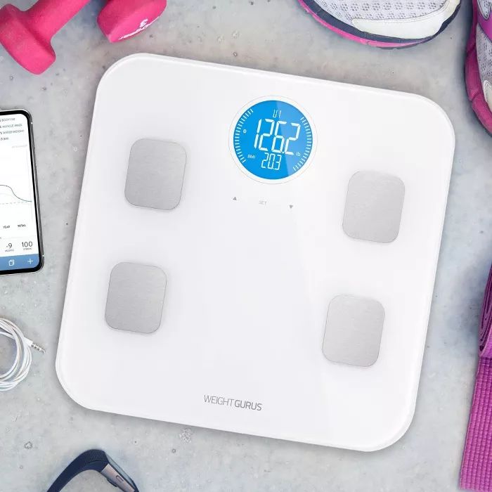 Bluetooth Body Composition Scale White - Weight Gurus | Target