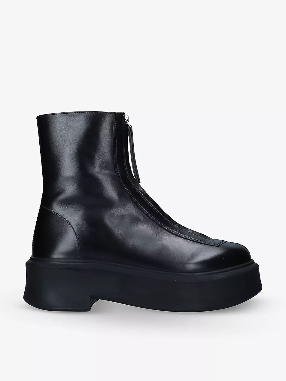 Zipped leather ankle boots | Selfridges