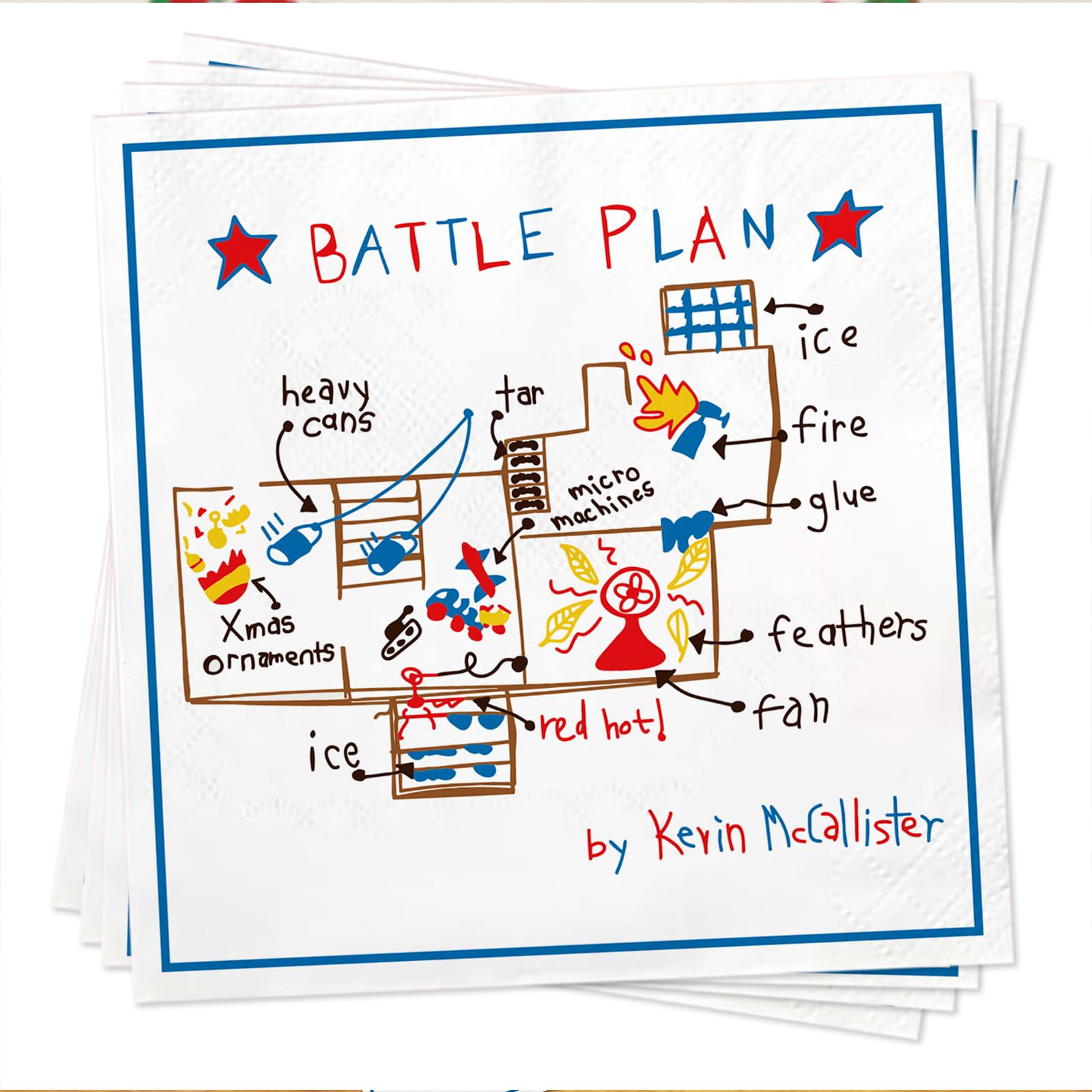 Funny Christmas Cocktail Napkins, 50 Pack Holiday Disposable Beverage Paper Napkins, Home Alone M... | Amazon (US)