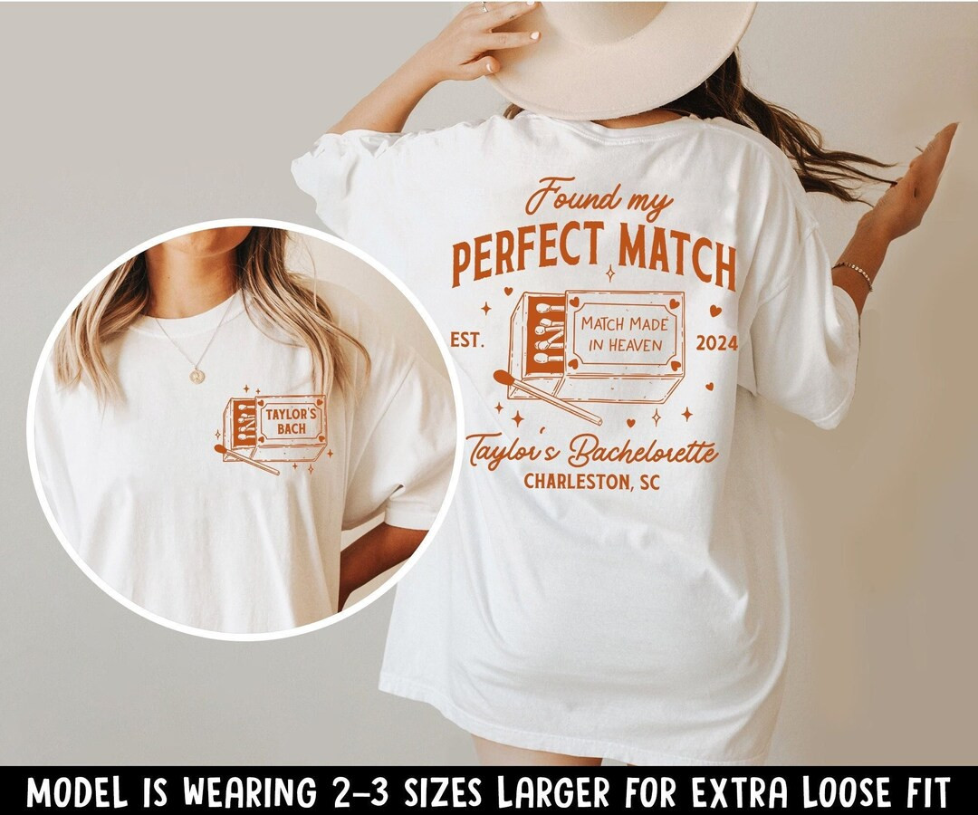 Perfect Match Made in Heaven Shirts, Custom Found Perfect Match Bachelorette Shirt, Luxury Bachel... | Etsy (US)