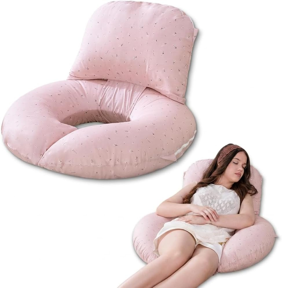 Wedge Pillow Set for Sleeping and After Surgery, Use for Acid Reflux, Reading and Relaxing, Headboard Pillow for Sitting in Bed, Pink Flower | Amazon (US)