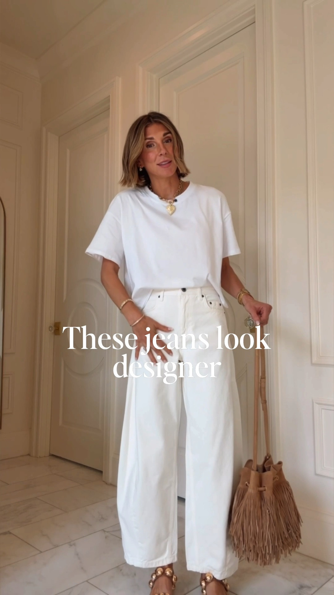 Under $100 denim outfit I'm love! Jeans fit tts
