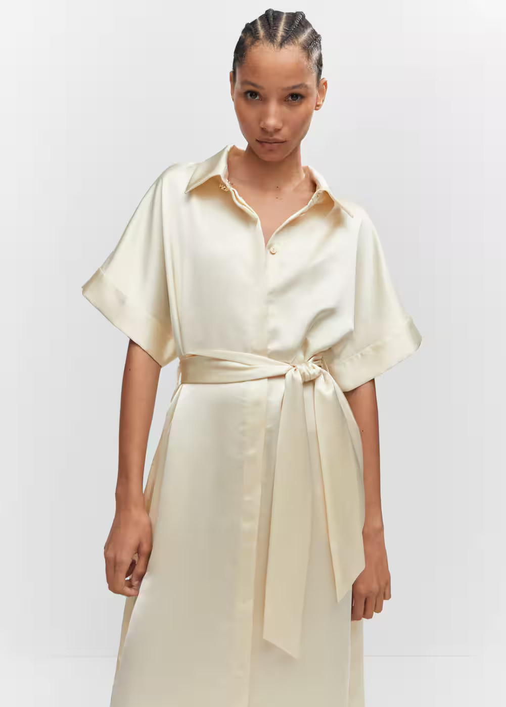 Satiniertes Hemdkleid | MANGO (DE)