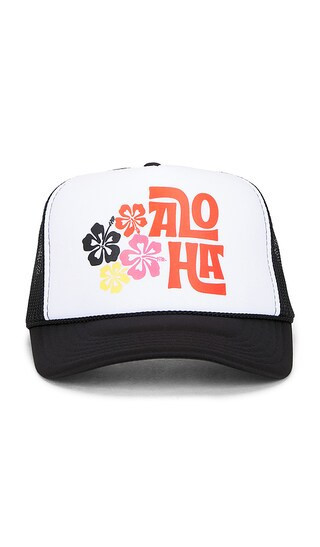 Friday Feelin Aloha Floral Hat in Black. | Revolve Clothing (Global)