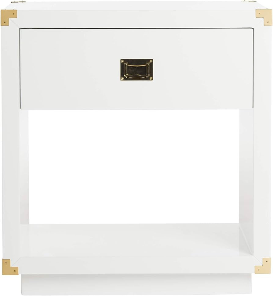 Safavieh Couture Collection Lella White Lacquer Side Table | Amazon (US)