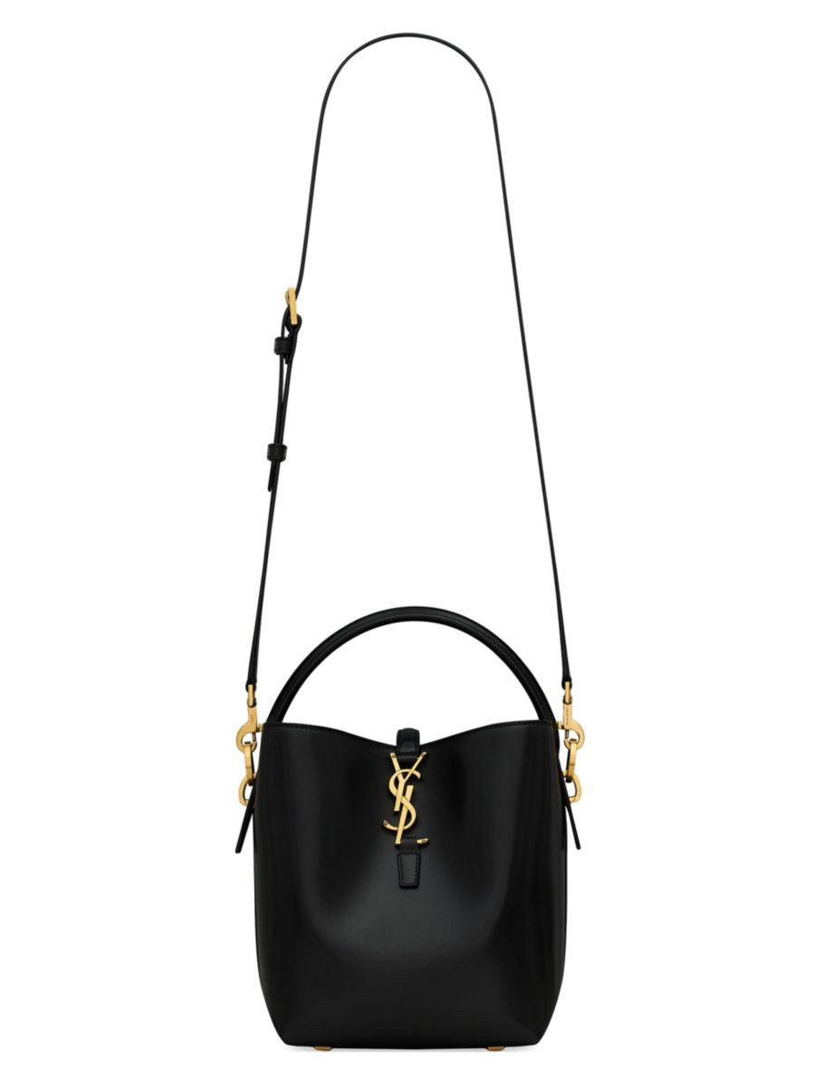 Le 37 Small Bucket Bag in Shiny Leather | Saks Fifth Avenue