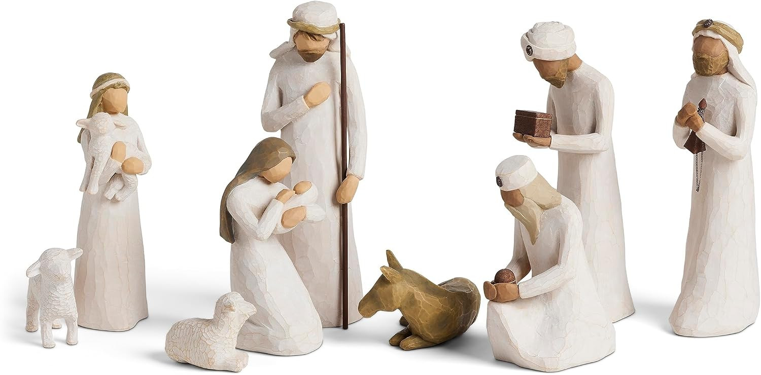 Willow Tree Nativity Plus Three Wisemen Figures, Set of 9 | Amazon (US)