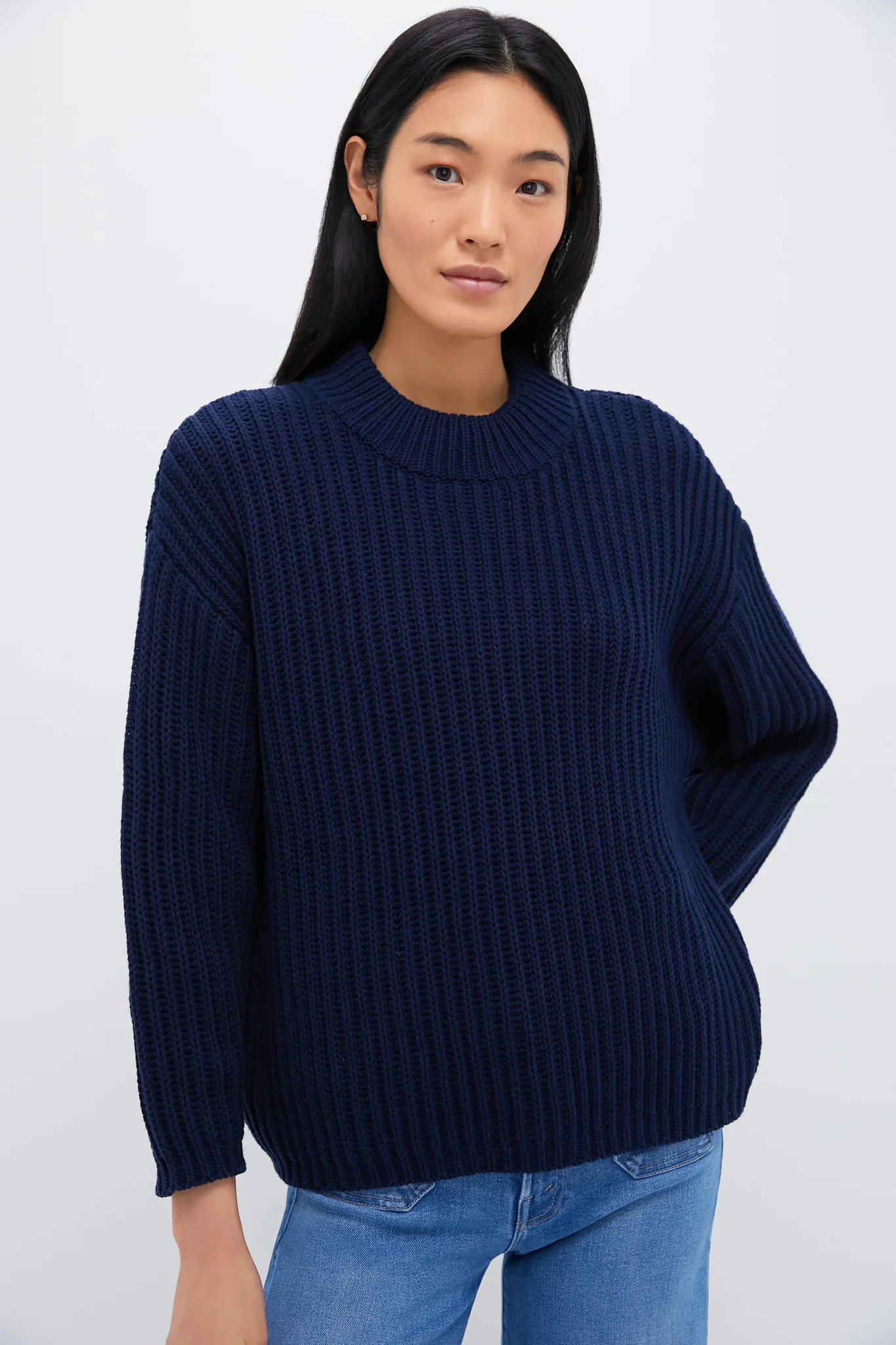 Navy Cotton Casper Sweater | Tuckernuck (US)