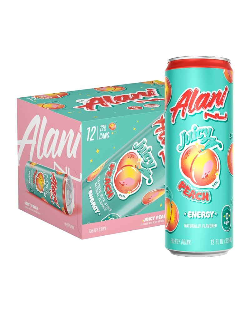 Alani Nu JUICY PEACH, Sugar Free, Low Calorie Energy Drinks, 200mg Caffeine, Biotin, B Vitamins, ... | Amazon (US)