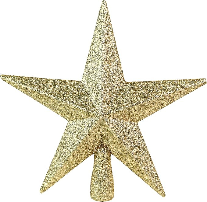 Ornativity Glitter Star Tree Topper - Christmas Gold Decorative Holiday Bethlehem Star Ornament | Amazon (US)