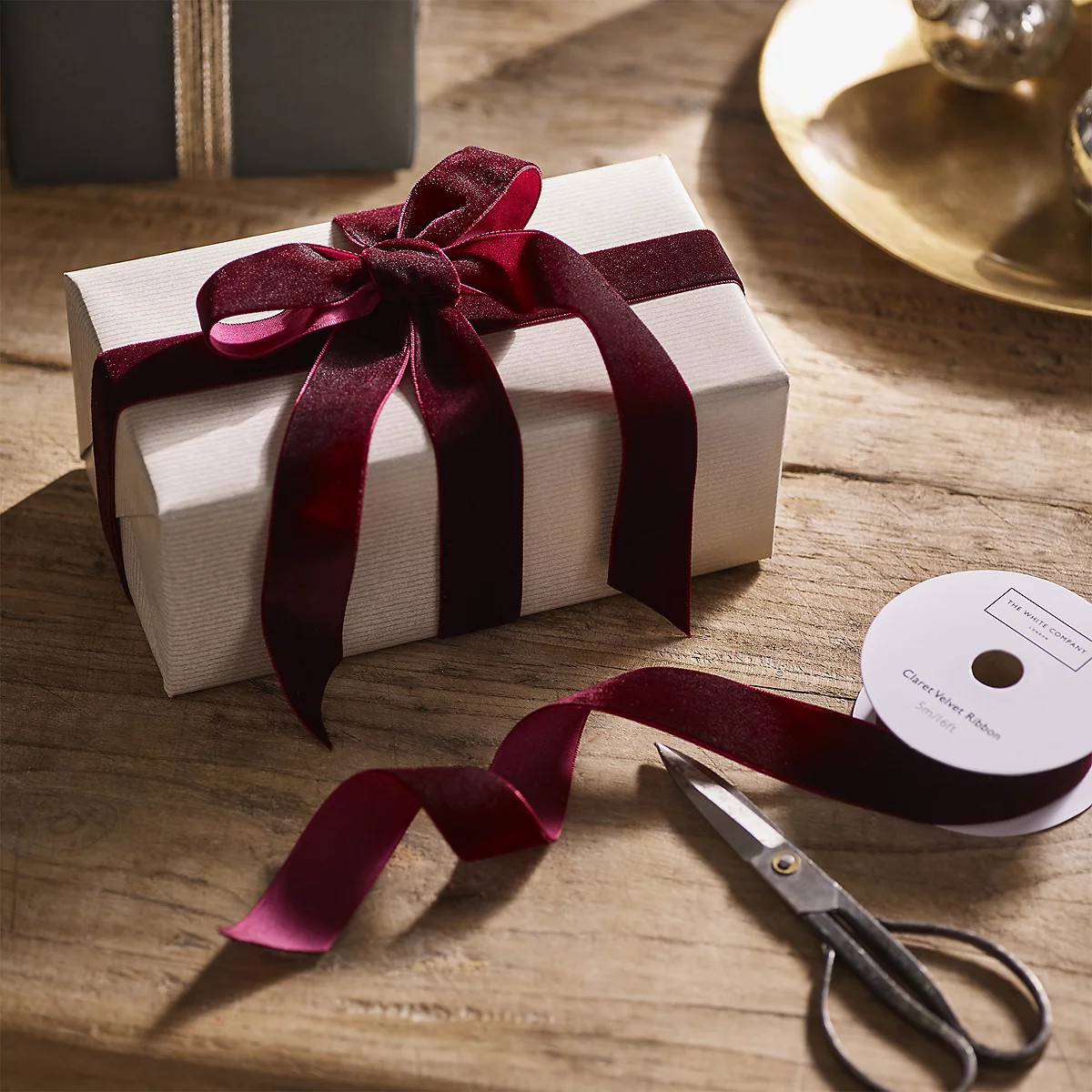 Claret Velvet Ribbon – 5m | The White Company (UK)