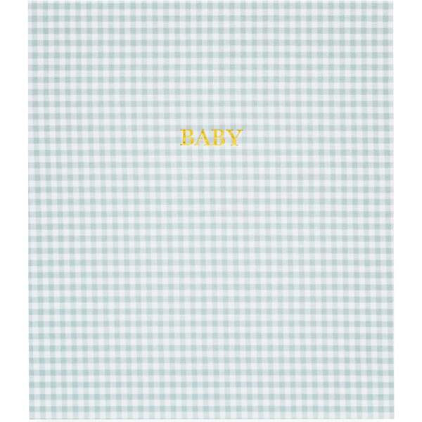 Sugar Paper x Maisonette Baby Book, Blue Gingham | Maisonette