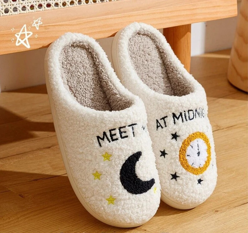 Meet Me at Midnight Slippers | Taylor Swift | Cozy Comfortable Slippers | Valentines Day | Embroi... | Etsy (US)