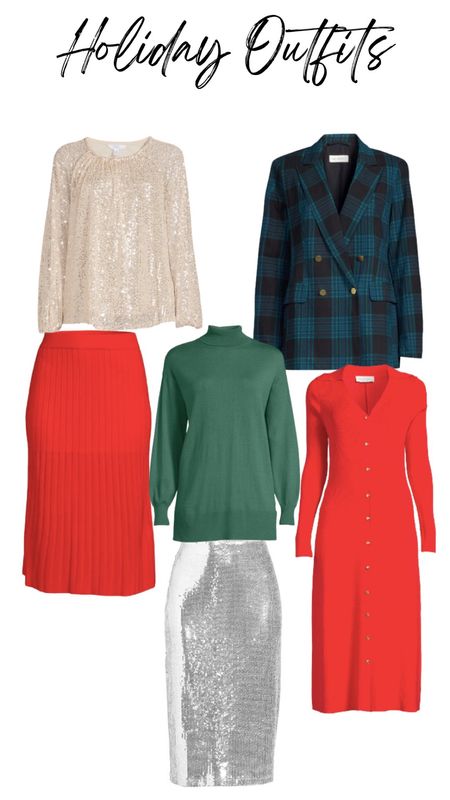 Christmas outfit / holiday outfit / New Year’s Eve outfit / midi skirt / sparkle / glitter / blazer / sequin / Walmart outfit / Walmart fashion

#LTKstyletip #LTKunder50 #LTKHoliday