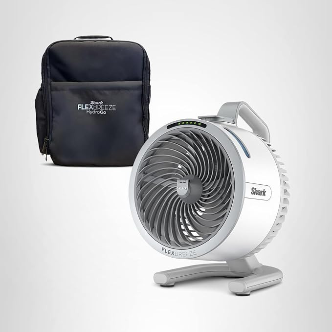 Shark FlexBreeze HydroGo Fan & Travel Bag — Ultra-powerful portable fan with indoor + outdoor e... | Amazon (US)