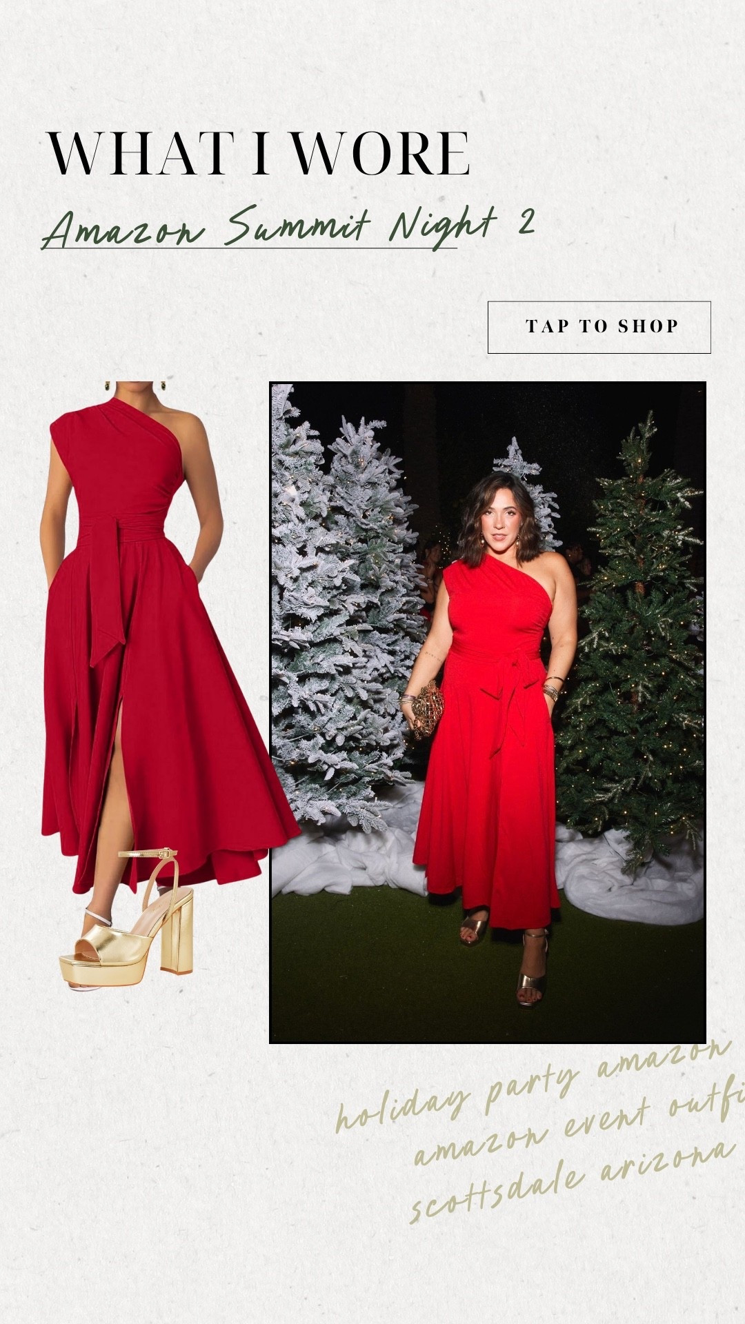 Amazon Night 2 holiday party look! Felt so comfy and confident in this Amazon red dress! Size L

#LTKSeasonal #LTKMidsize #LTKootd