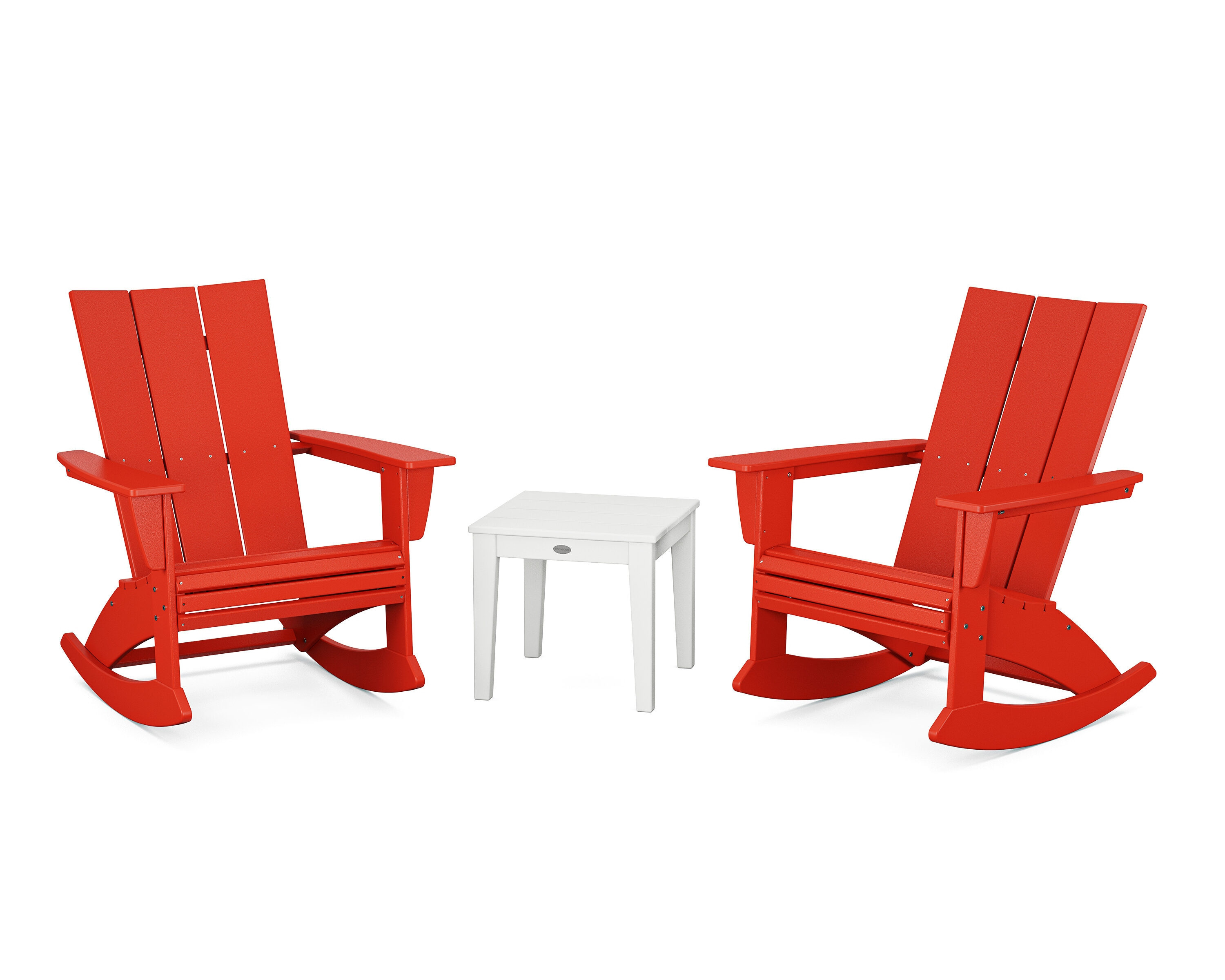 POLYWOOD Modern Adirondack 3 -Piece Patio Conversation Set one_size | PWS2205-1-11369 | Lowe's