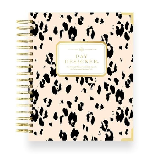 Day Designer 2026 Daily Planner – Premium Planner for Stylish Organization. Combines Monthly Calendar, Hourly Schedule, To-Do List, Gratitude, Goal Setting, Inspirational Quotes, Stickers & More. Elegant laminated Cover with Gold Accents (Painted Leopard Design - 2026) | Amazon (US)