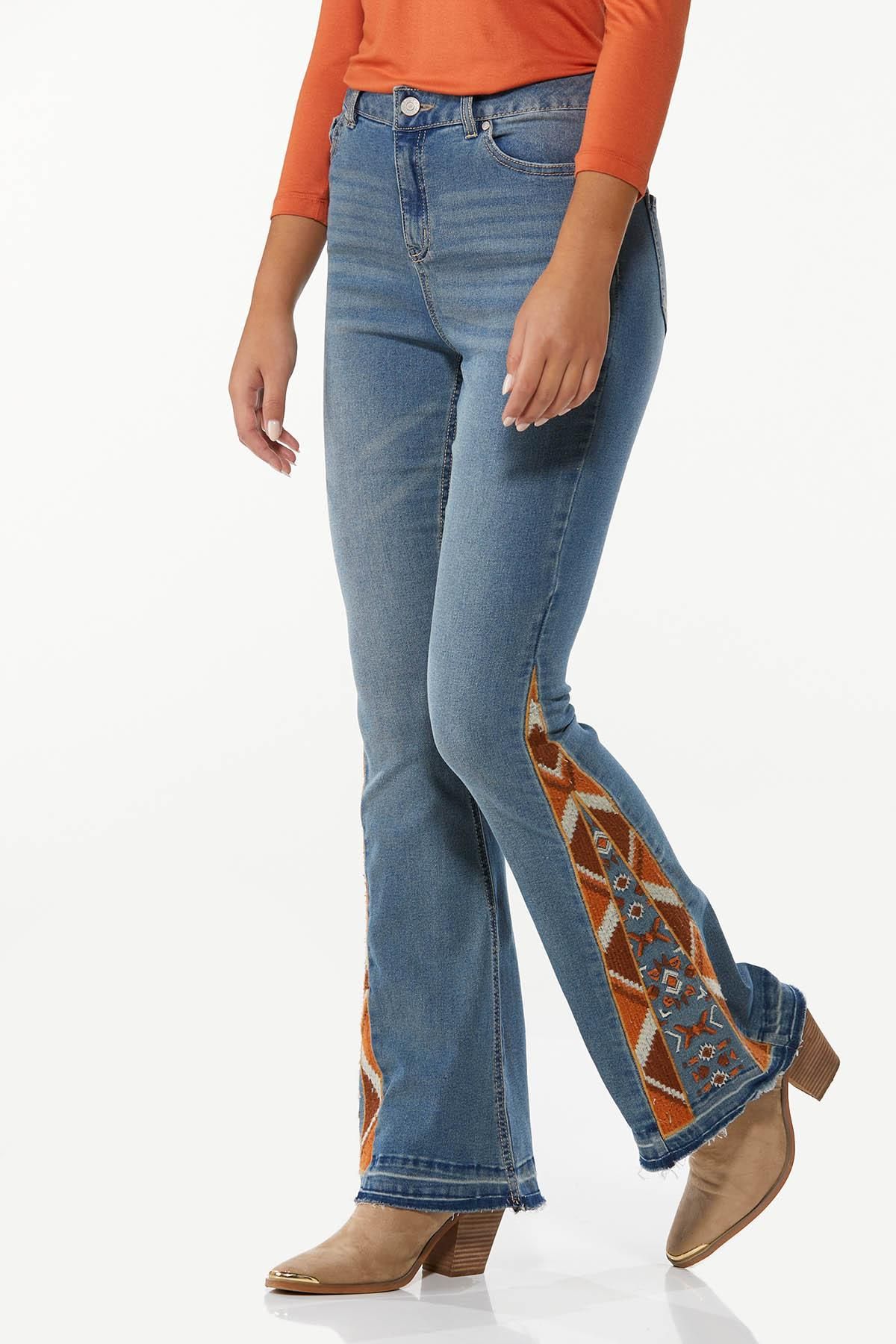 Petite Embroidered Flare Jeans | Cato Fashions