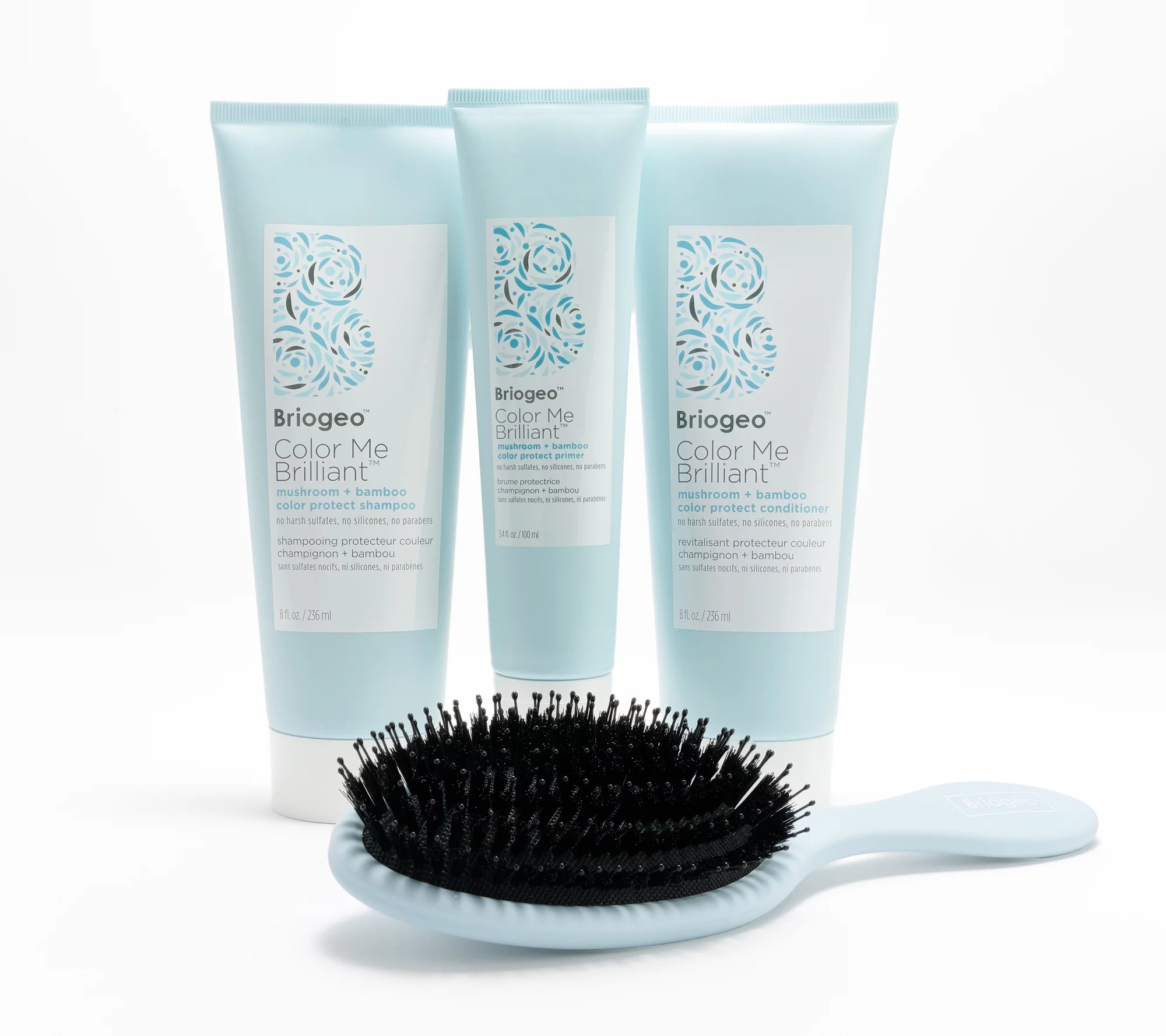 Briogeo Color Me Brilliant System & Bristle Brush | QVC