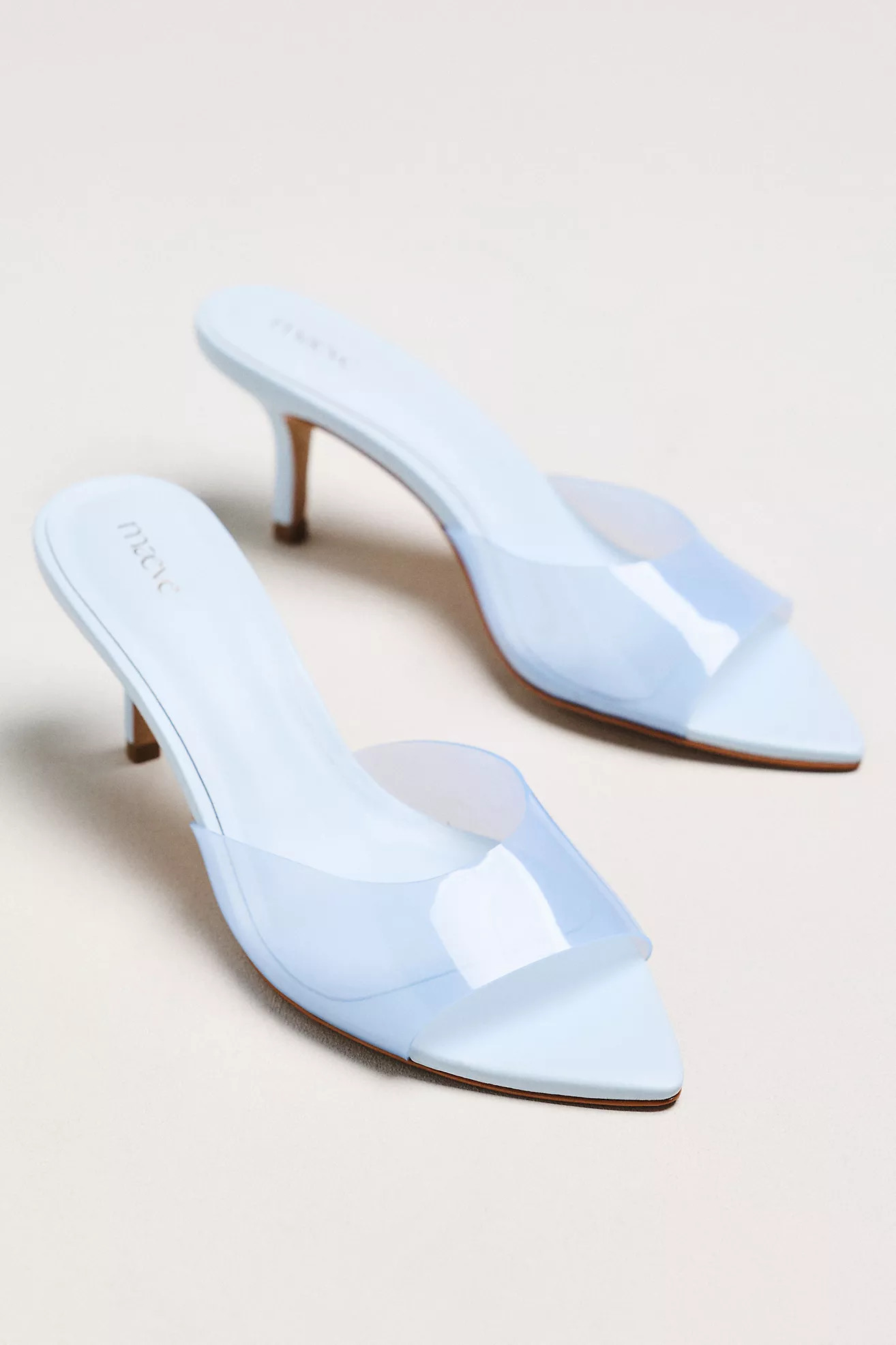 Maeve PVC Pointed-Toe Mule Heels | Anthropologie (US)