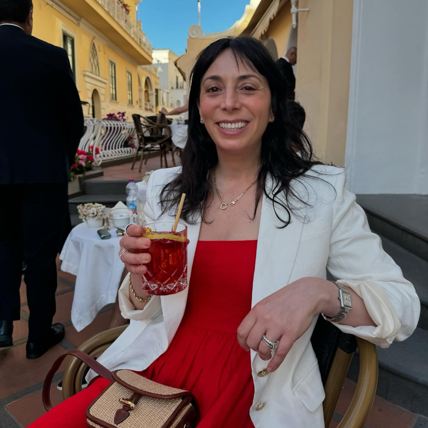 A postcard from Capri! ❤️🇮🇹 Jet lag really did me in the first day but I am coming around. Unplugging, resting, and dreaming big. 

A Negroni and people watching to kick off the trip. But if you know me, I just did it for the olives. 😉

Happy to be back in one of my favorite places for a few days. I studied abroad in Florence and Italy will always be my first love. 

#everydayparisian #capriisland #capriitaly