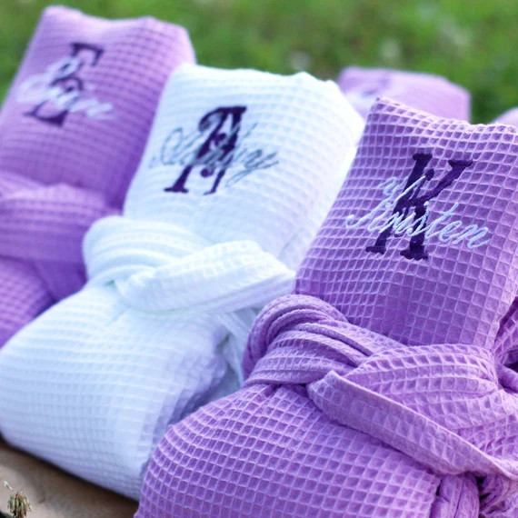 Personalized Waffle Robes // Wedding Party Gift // Bridesmaid | Etsy | Etsy (US)