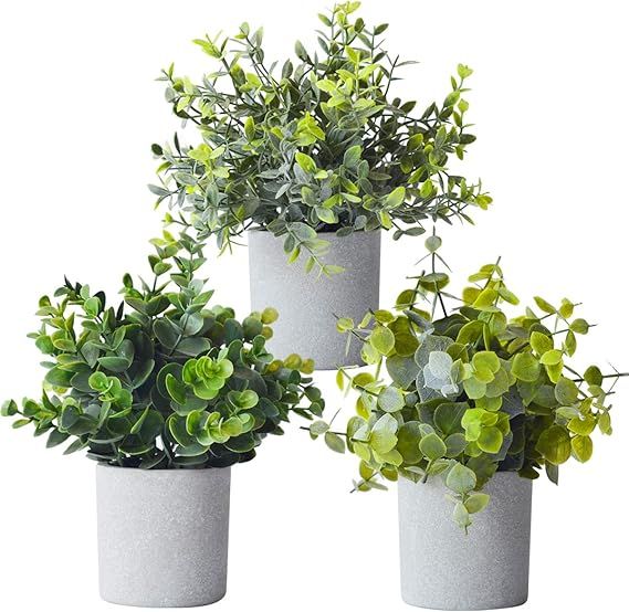 Mini Green Artificial Plant Natural Bathroom Desk Natural Artificial Plants Pots Farmhouse Dining... | Amazon (US)