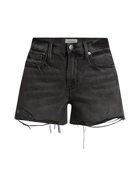 Le Brigette Raw-Edge Denim Shorts | Saks Fifth Avenue