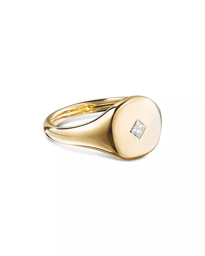 Cable Collectibles Princess Cut Mini Pinky Ring in 18K Gold with Diamonds | Bloomingdale's (US)