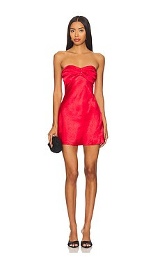 MORE TO COME Paloma Strapless Dress in Red from Revolve.com | Revolve Clothing (Global)