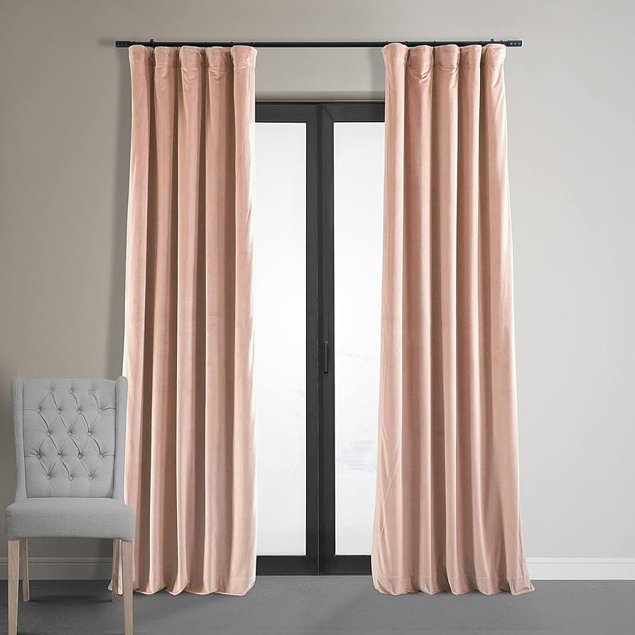 HPD Half Price Drapes Signature Velvet Thermal Blackout Curtains for Living Room 108 Inch Long (1... | Amazon (US)