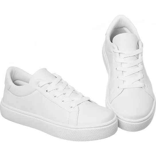 Tênis Feminino Casual Confortável Básico Branco Sapatênis - Branco | Netshoes (BR)