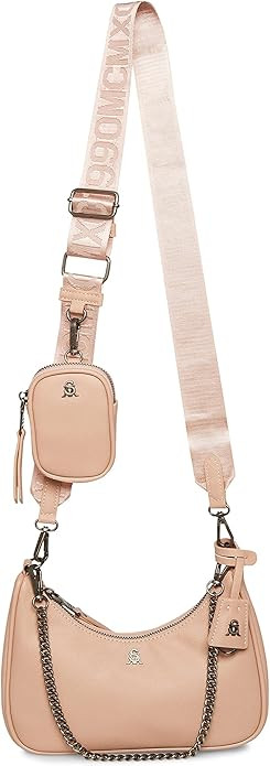 Steve Madden womens Bvital-s Steve Madden BVITAL S Multi Pouch Crossbody, Blush, One Size US: Han... | Amazon (US)