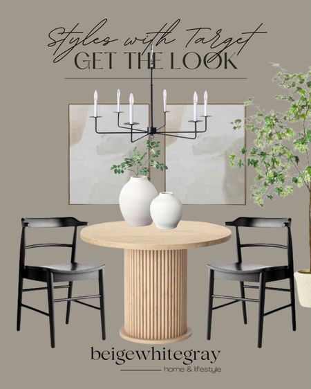 Love this gorgeous round dining table!! It’s back in stock and I’m in love!! Live the affordable target dining chairs too and the art is some of my favorite! Check out these beautiful vases with the $5 stems and faux tree. Get this dining table look here.

#LTKFind #LTKhome #LTKstyletip