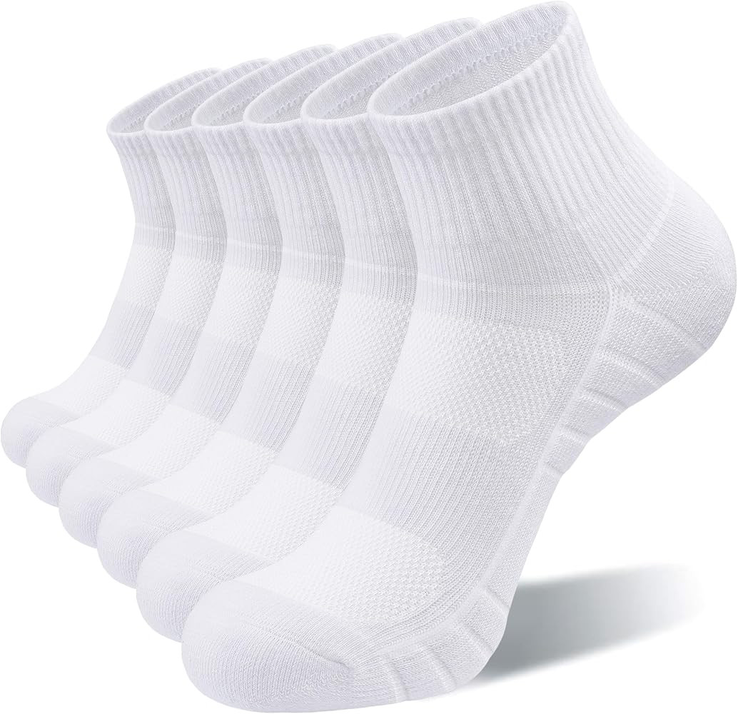 CUSHIONED COMFORT: Premium cotton blend construction with strategic cushioning in toe and bottom ... | Amazon (US)