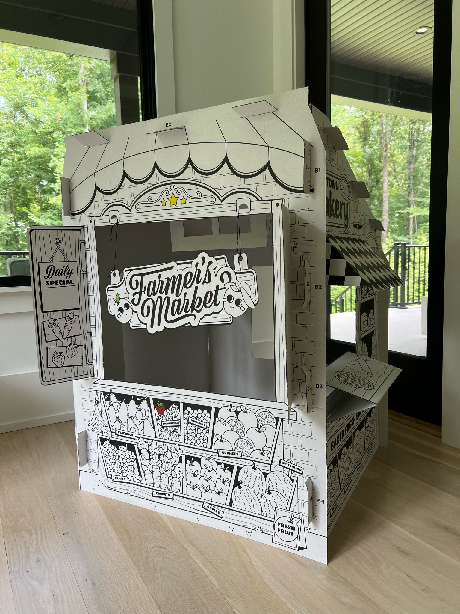 Cardboard box marketplace coloring activity. 

Summer activity. Toddler find  

#LTKSeasonal #LTKKids #LTKBacktoSchool