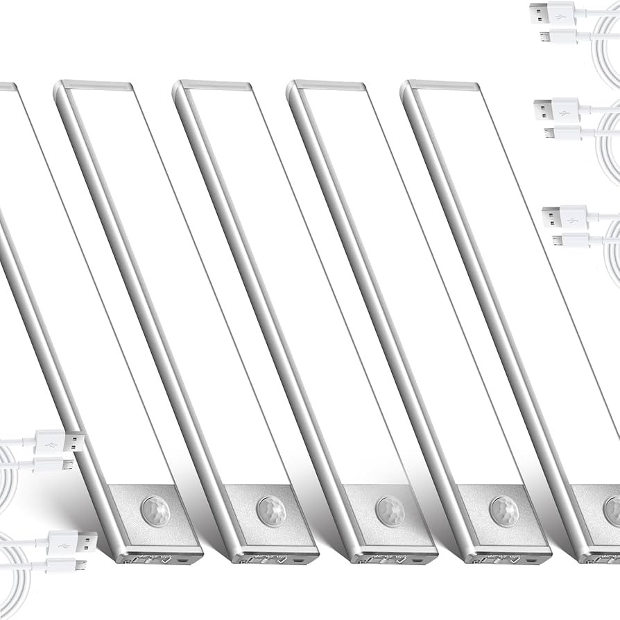 Under Cabinet Lighting Wireless,10 Inch Long 2000ma White Rechargeable Under Cabinet Light for Ki... | Amazon (US)