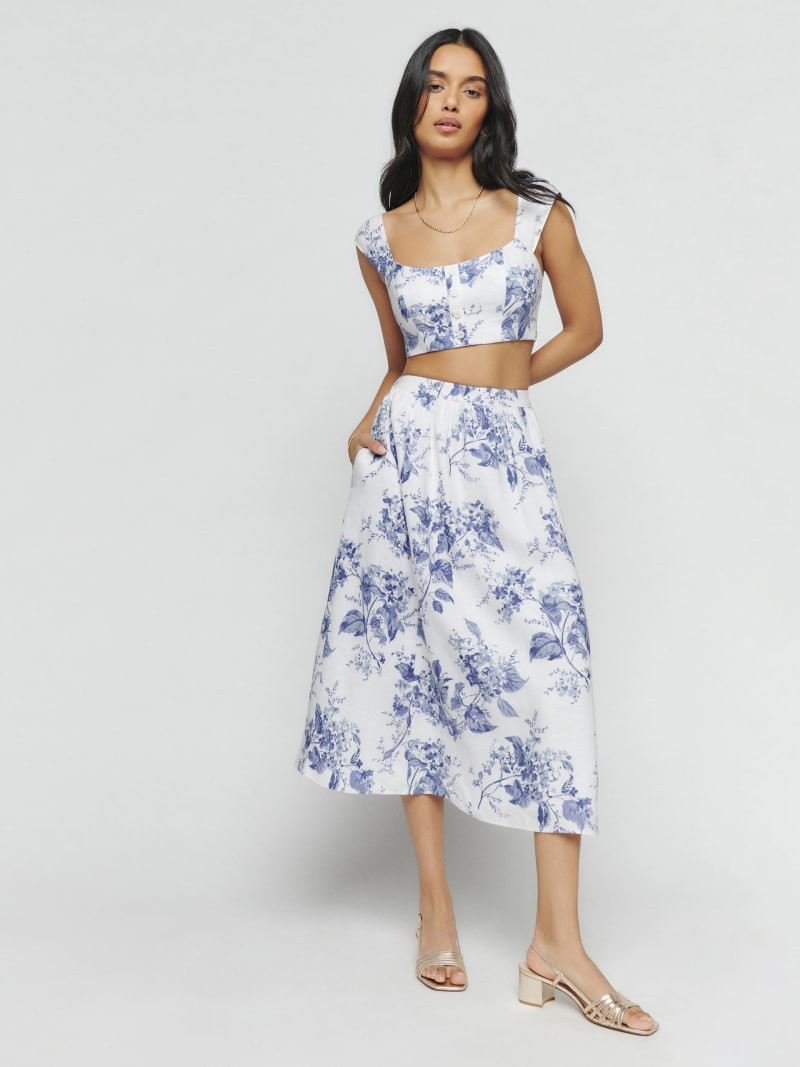 Teya Linen Two Piece | Reformation (Global)