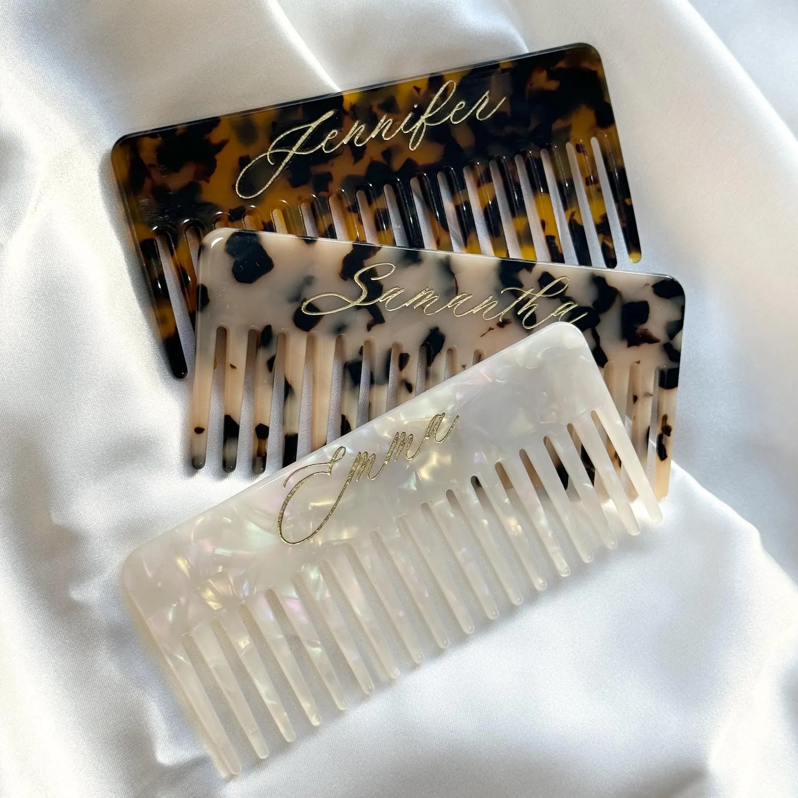 Custom Name Hair Comb, Personalized Engraved Comb with Any Text, Bridesmaid Gift, Birthday Gift f... | Etsy (US)